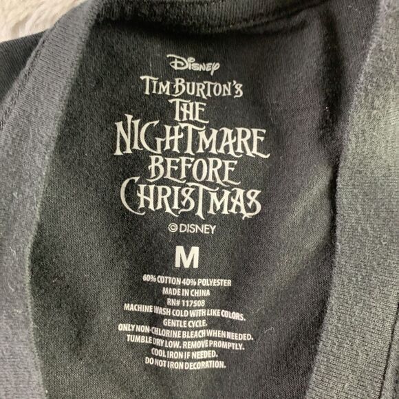 Jack Skellington Shirt Womens Medium Black Moons Nightmare Before Christmas - Picture 6 of 7